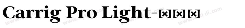 Carrig Pro Light字体转换